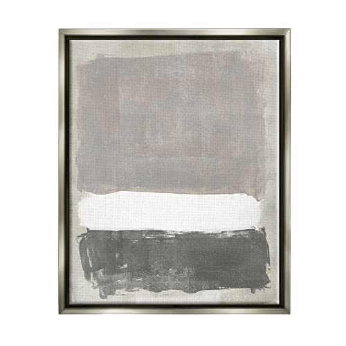 Abstract Neutral Tones Modern Blocked Shapes Gray Floating Frame